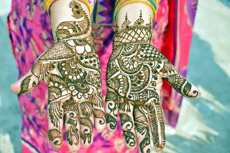 Hands with mehndi